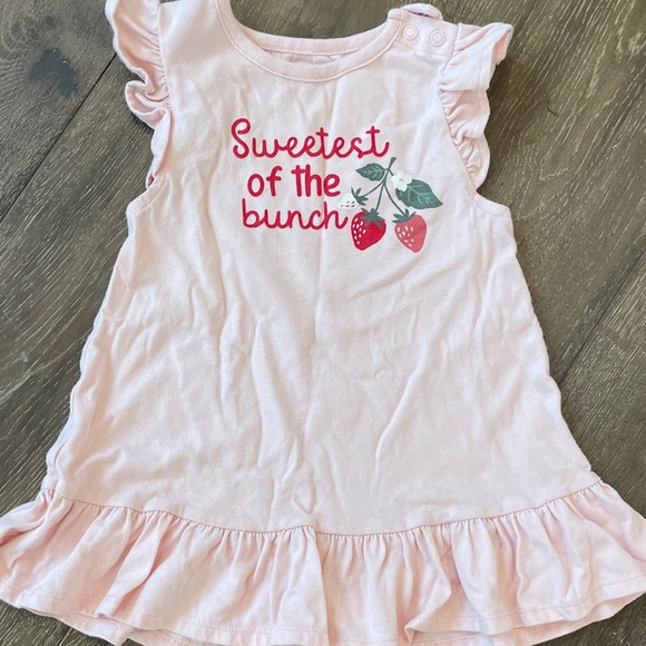 Girls' Pink and White Striped Dress - Picture 4 of 12